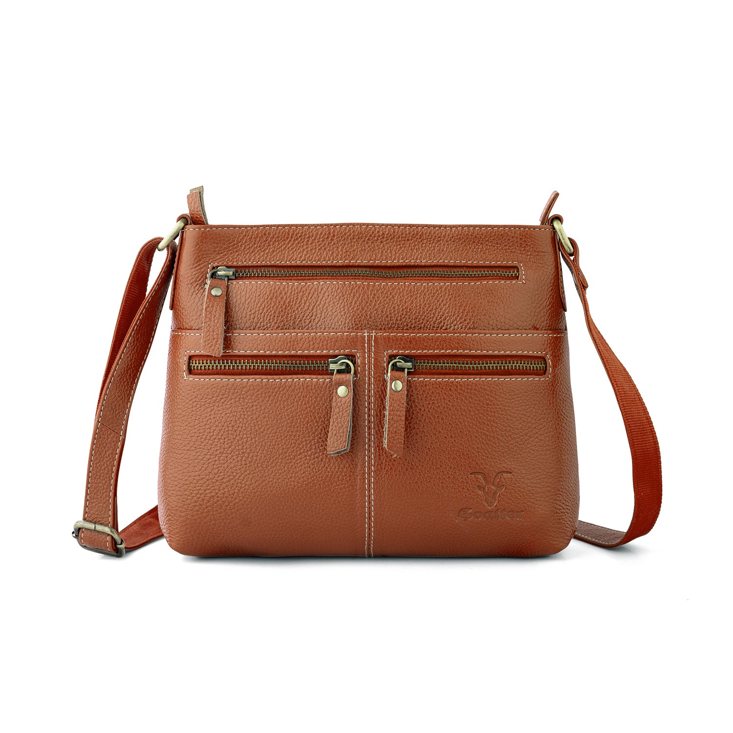 Goatter Genuine Soft Leather Daily Docket 10" Inch Sling Cross-Body Bag for Girls And Women,