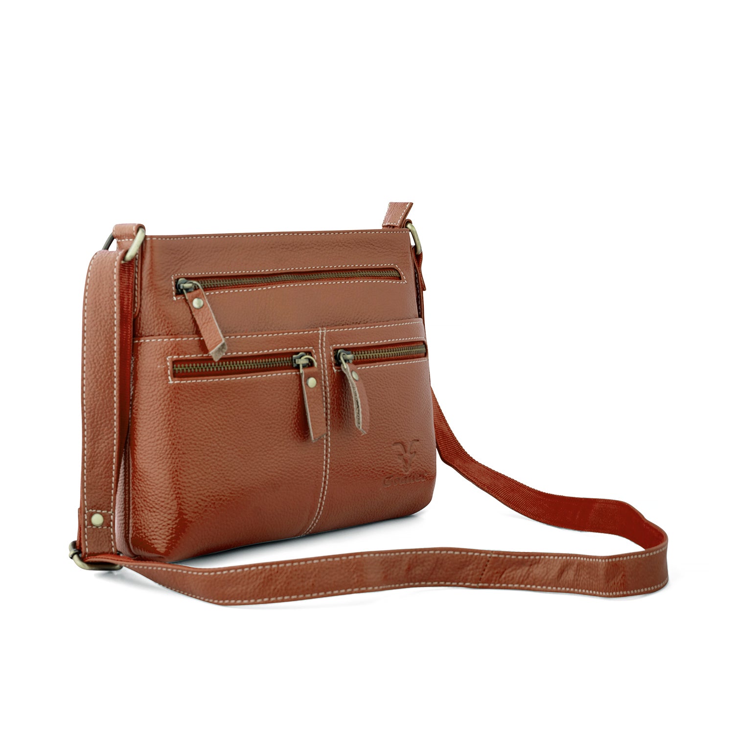 Goatter Genuine Soft Leather Daily Docket 10" Inch Sling Cross-Body Bag for Girls And Women,