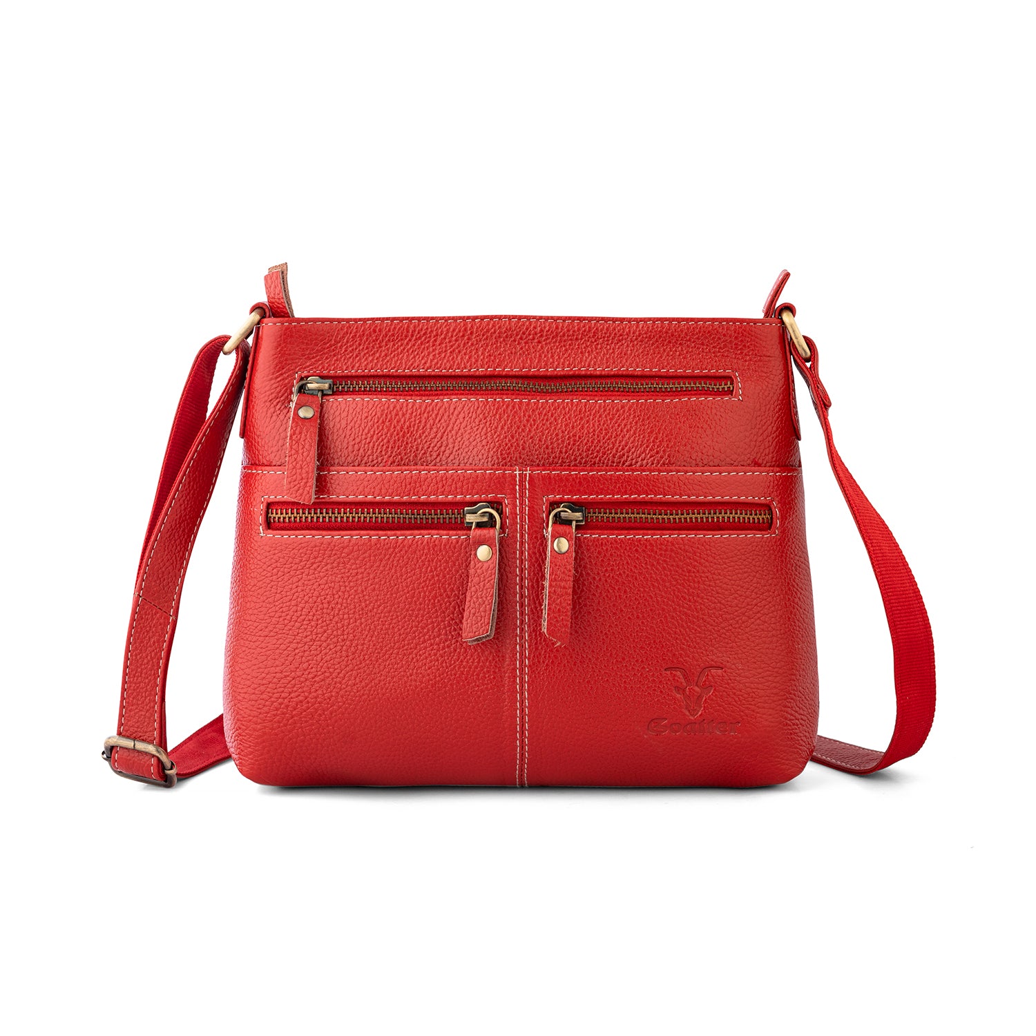 Goatter Genuine Soft Leather Daily Docket 10" Inch Sling Cross-Body Bag for Girls And Women,