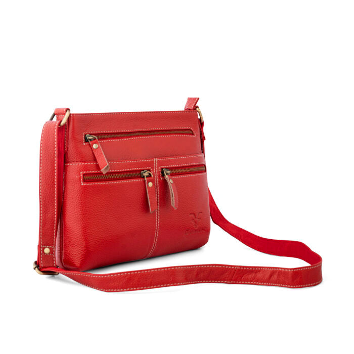 Goatter Genuine Soft Leather Daily Docket 10" Inch Sling Cross-Body Bag for Girls And Women,