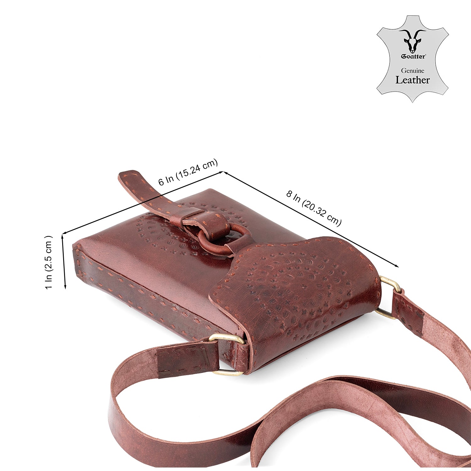 Goatter Genuine Leather Rustic Craft Girls And Women’s Cross Body Sling Bag