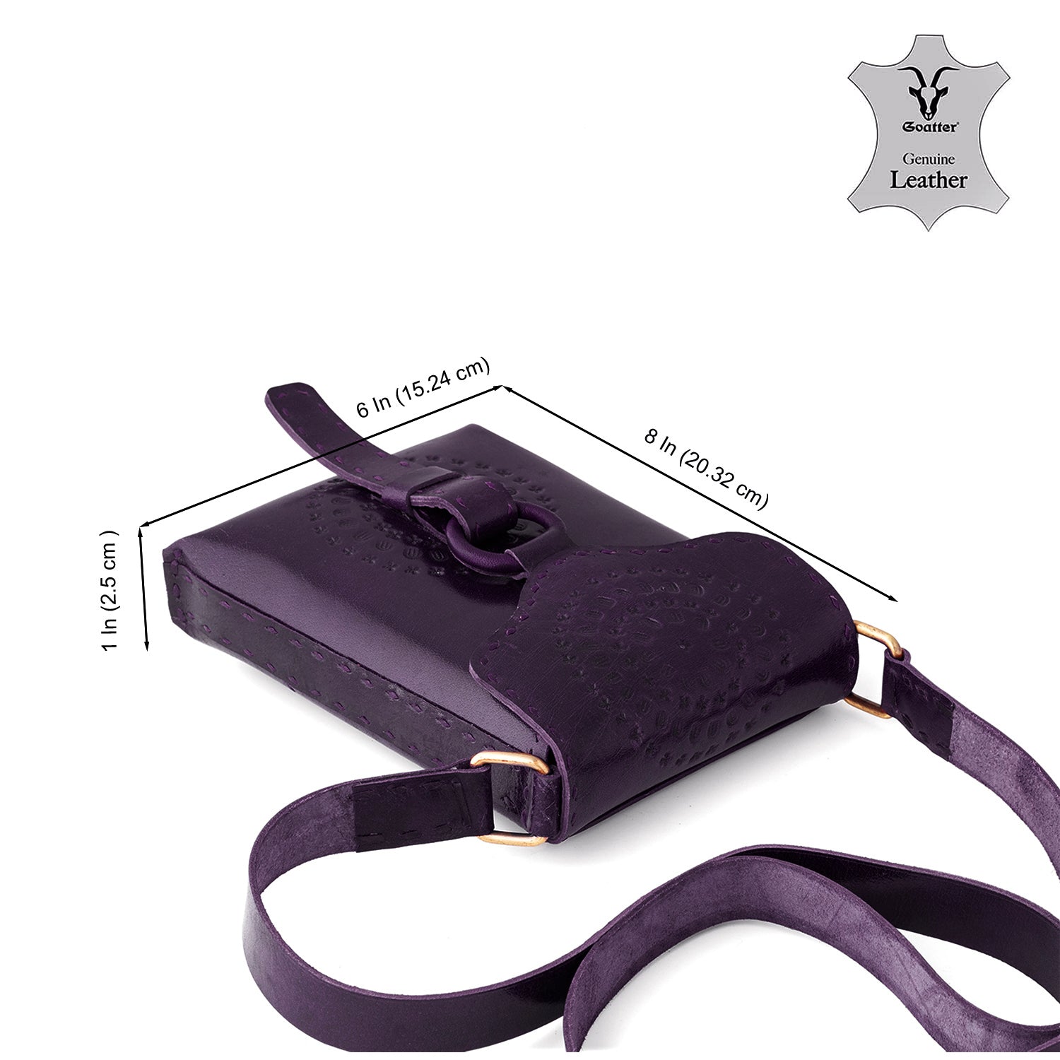 Goatter Genuine Leather Rustic Craft Girls And Women’s Cross Body Sling Bag