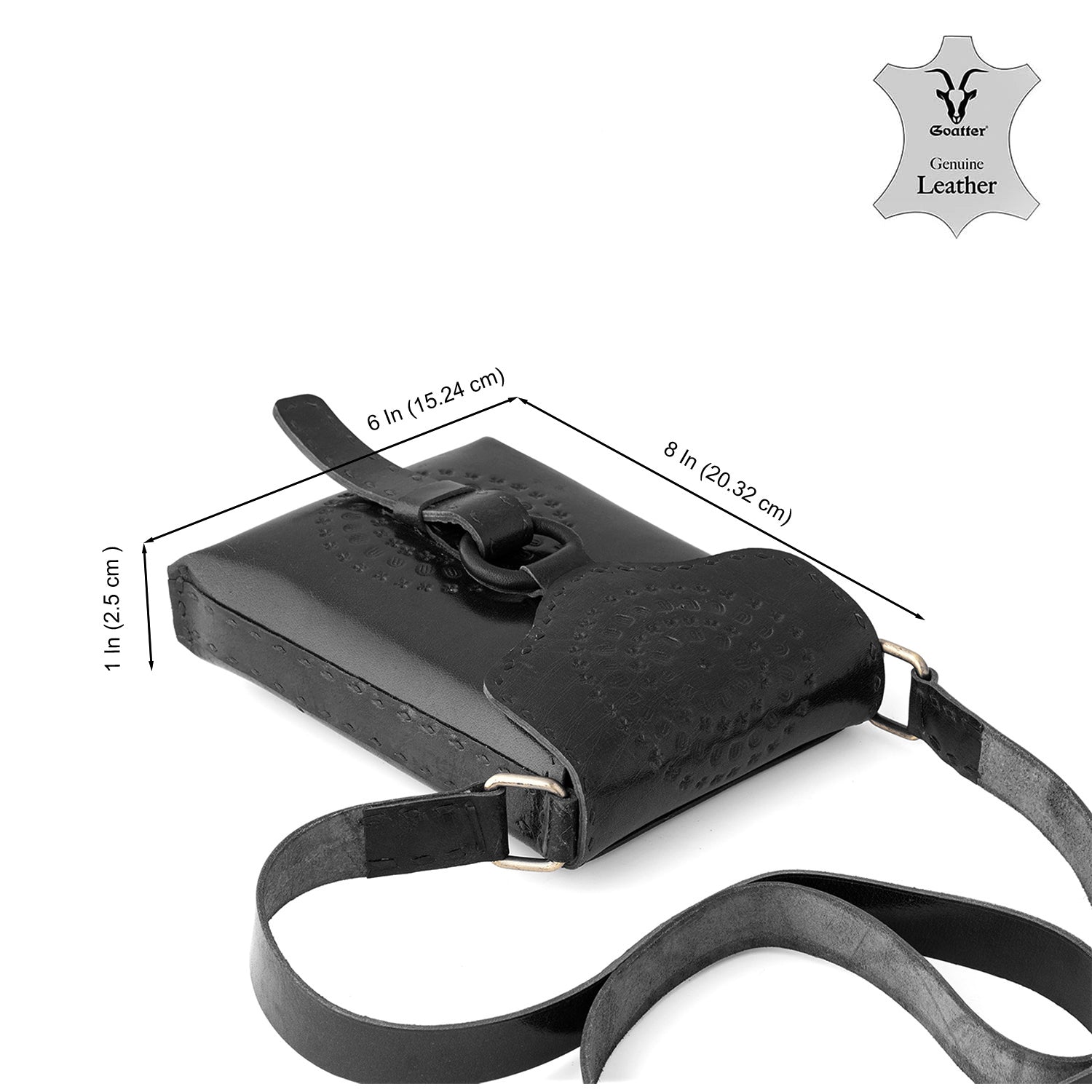 Goatter Genuine Leather Rustic Craft Girls And Women’s Cross Body Sling Bag