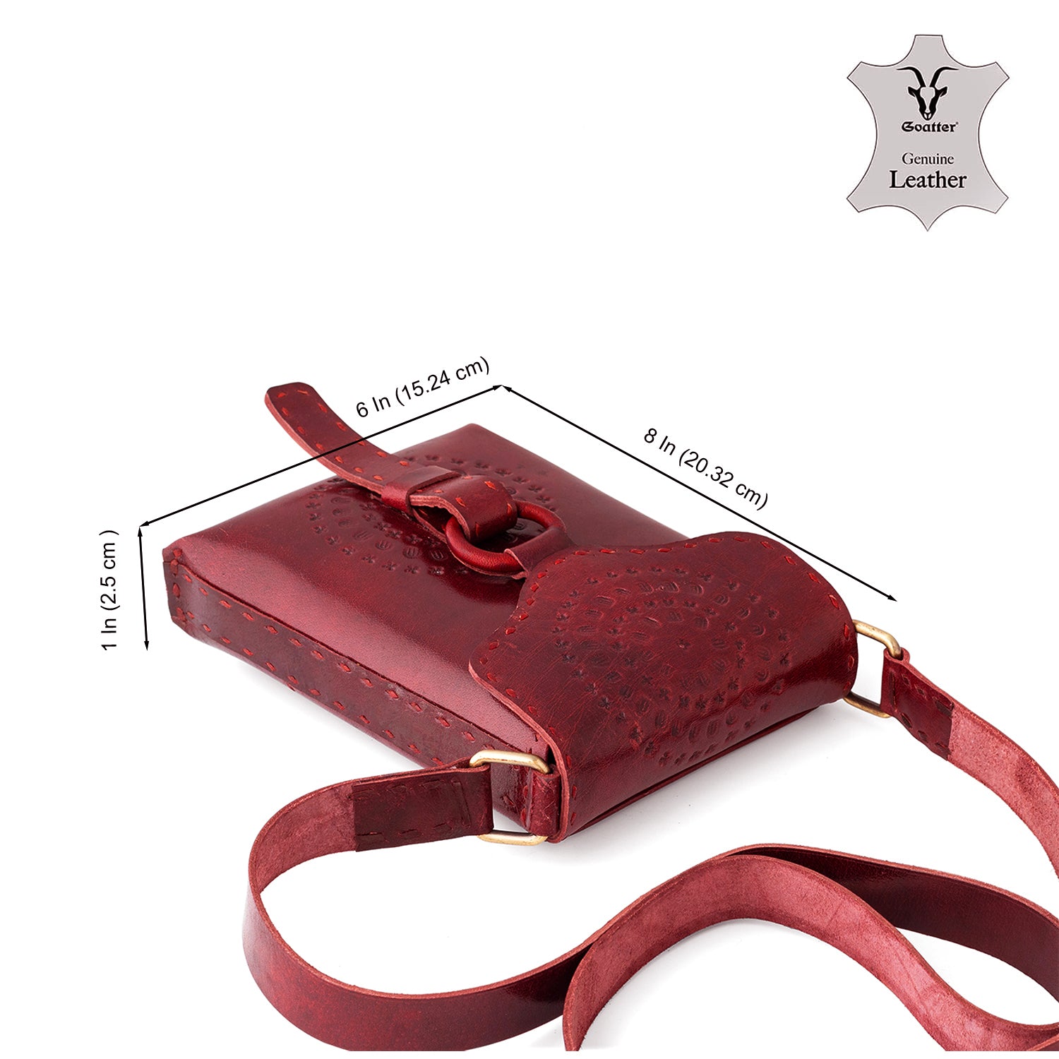 Goatter Genuine Leather Rustic Craft Girls And Women’s Cross Body Sling Bag