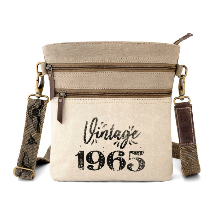 Goatter Canvas And Leather Material Mens Messenger Sling Bag
