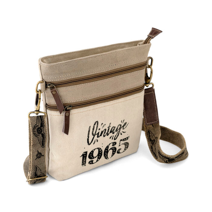 Goatter Canvas And Leather Material Mens Messenger Sling Bag