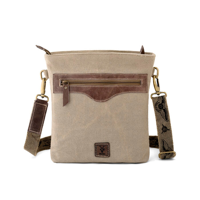 Goatter Canvas And Leather Material Mens Messenger Sling Bag