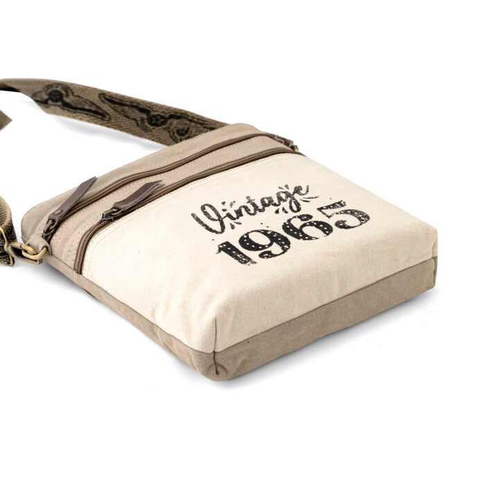 Goatter Canvas And Leather Material Mens Messenger Sling Bag