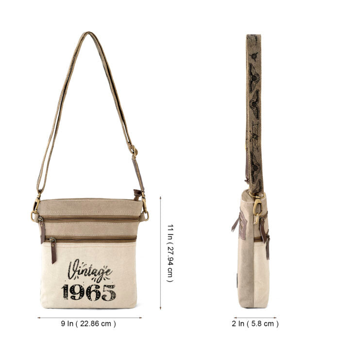 Goatter Canvas And Leather Material Mens Messenger Sling Bag