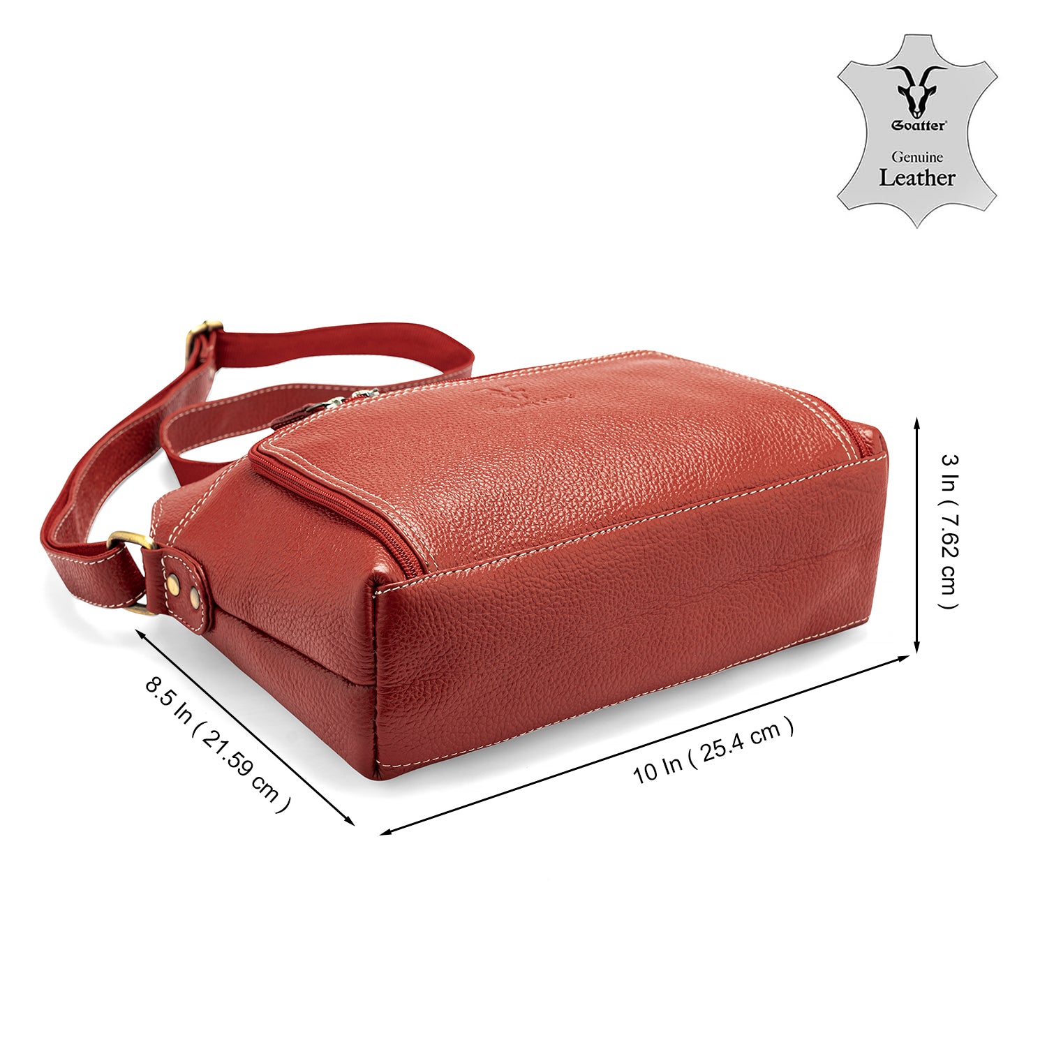 Goatter Genuine Leather Rover Classic Sling Bag for Girls and Women