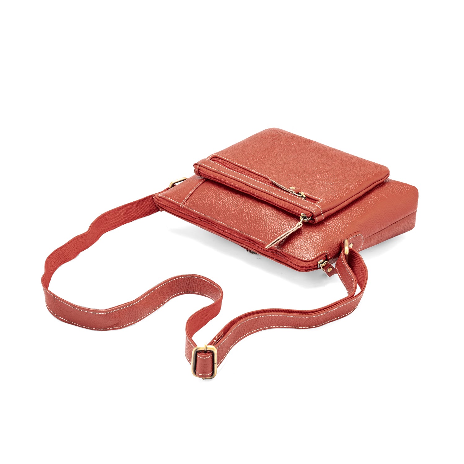 Goatter Genuine Leather 9" Inch Sling Cross-Body Bag For Women's