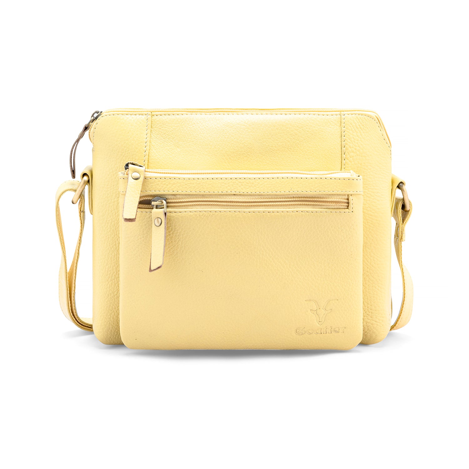 Goatter Genuine Leather 9" Inch Sling Cross-Body Bag For Women's