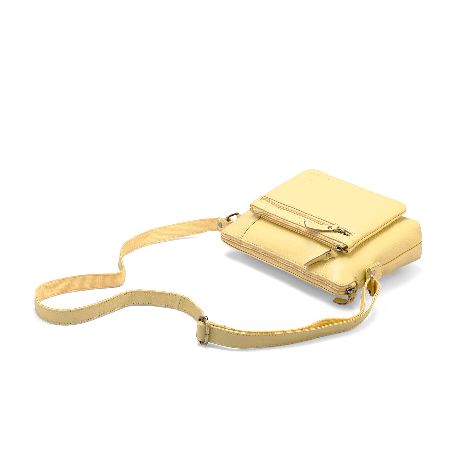 Goatter Genuine Leather 9" Inch Sling Cross-Body Bag For Women's