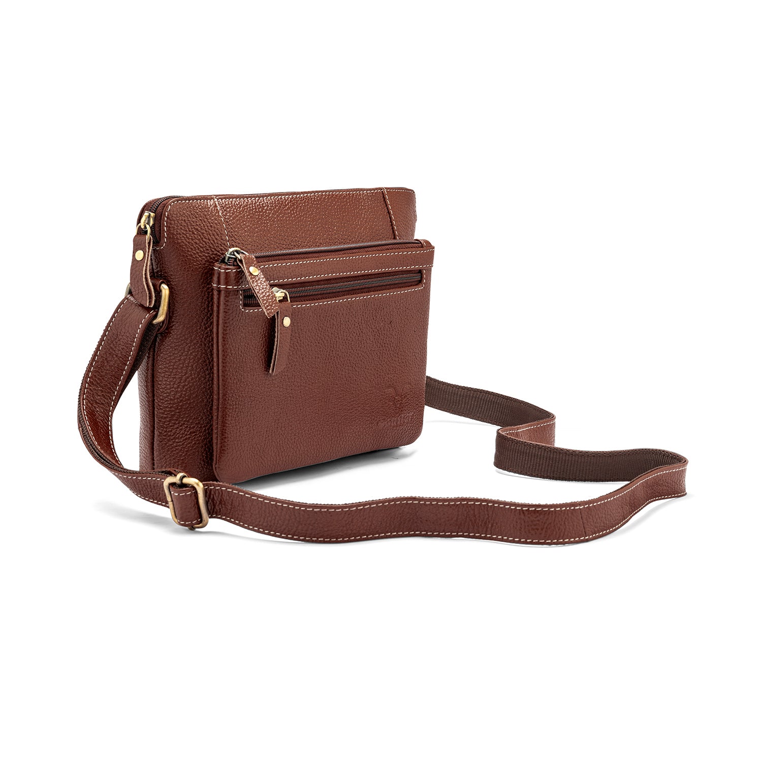 Goatter Genuine Leather 9" Inch Sling Cross-Body Bag For Women's