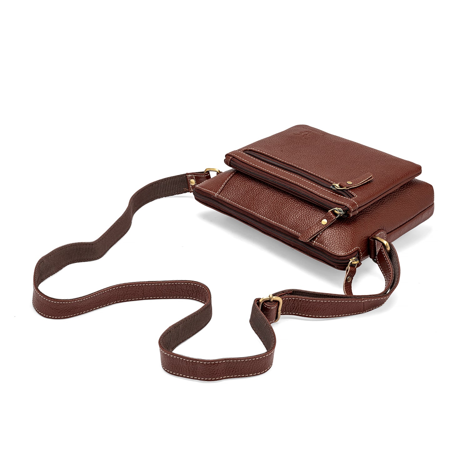 Goatter Genuine Leather 9" Inch Sling Cross-Body Bag For Women's