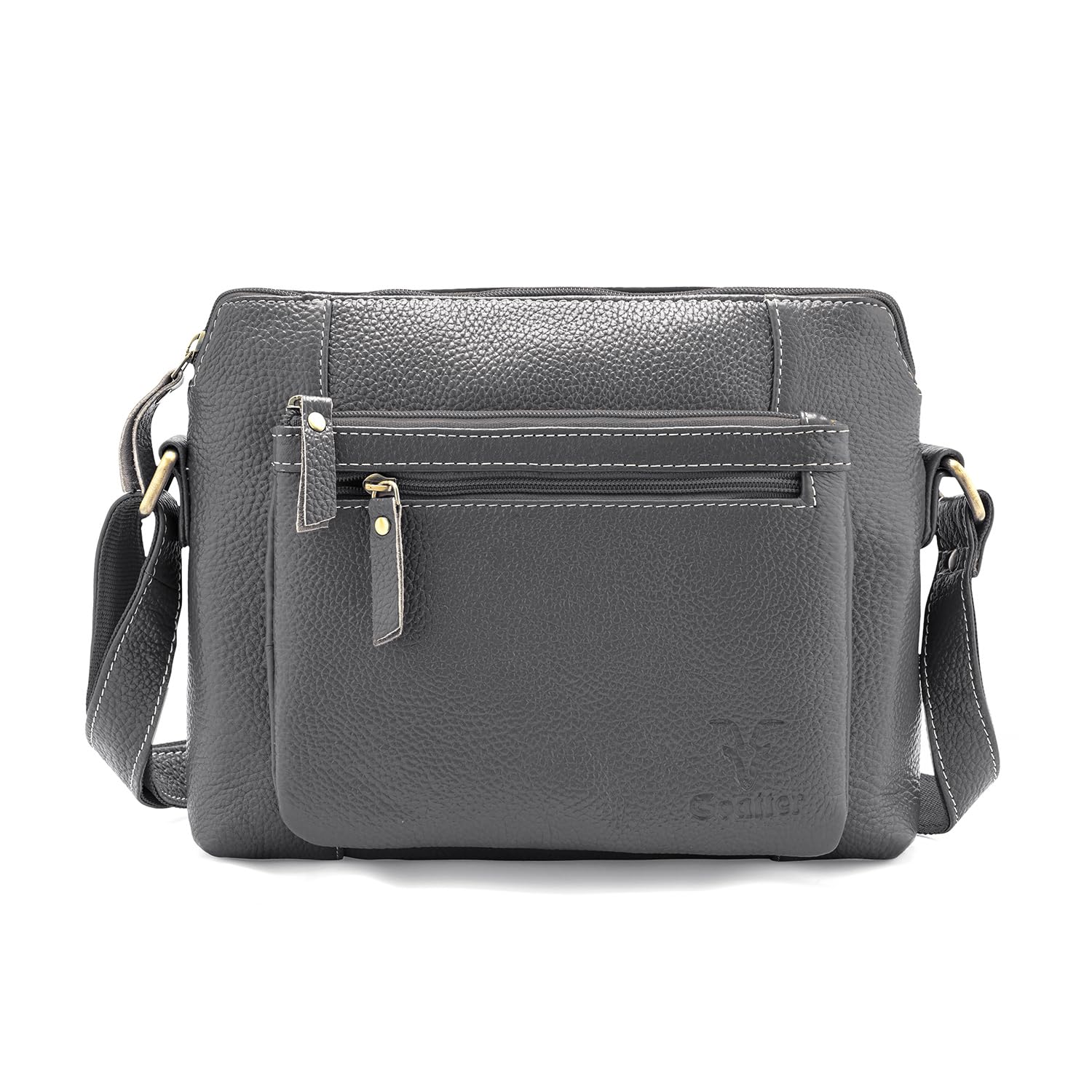 Goatter Genuine Leather 9" Inch Sling Cross-Body Bag For Women's