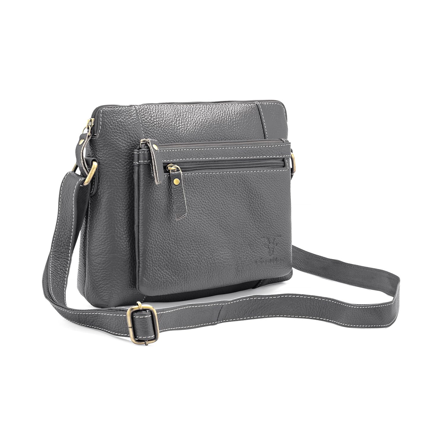 Goatter Genuine Leather 9" Inch Sling Cross-Body Bag For Women's