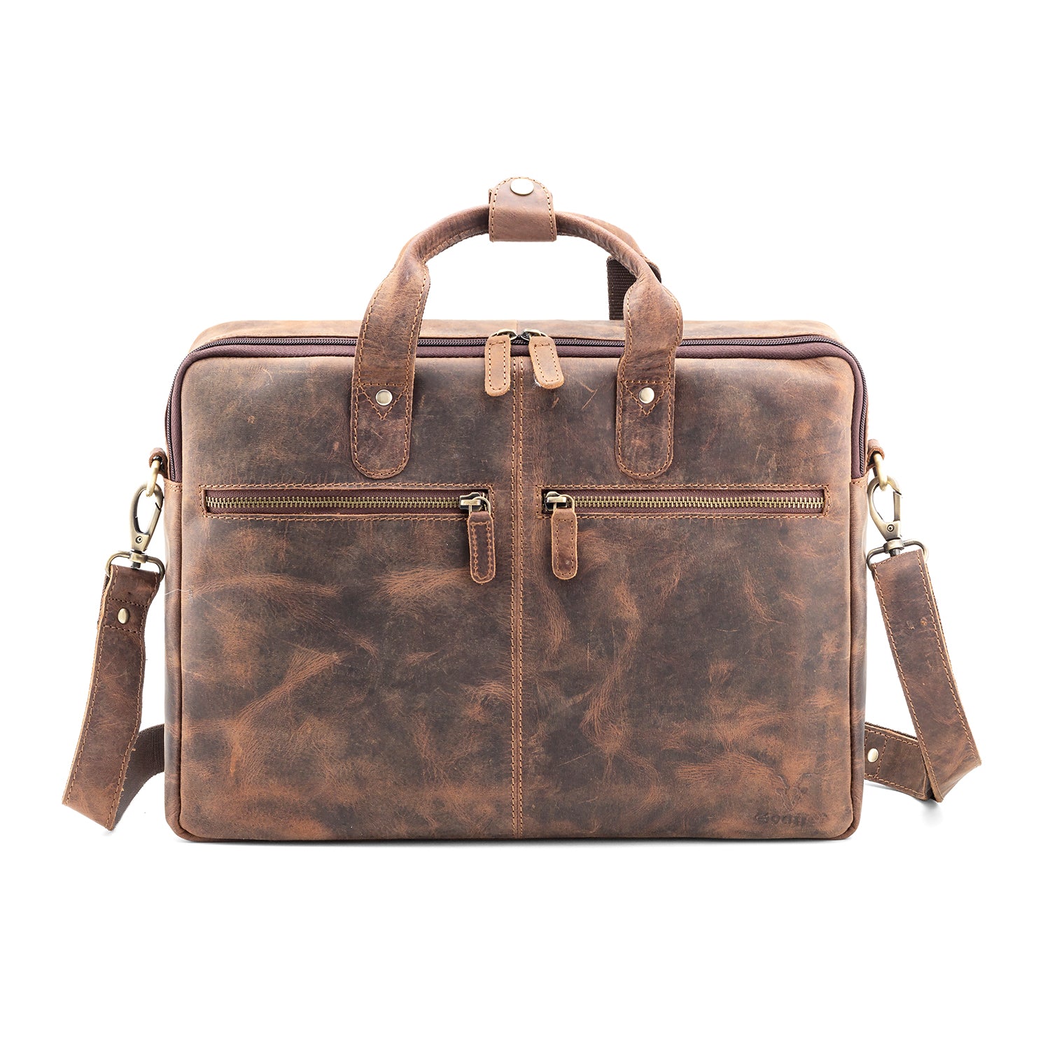 Goatter Hunter Leather 16" Inch Laptop Messenger Bag/Office Bag For Men