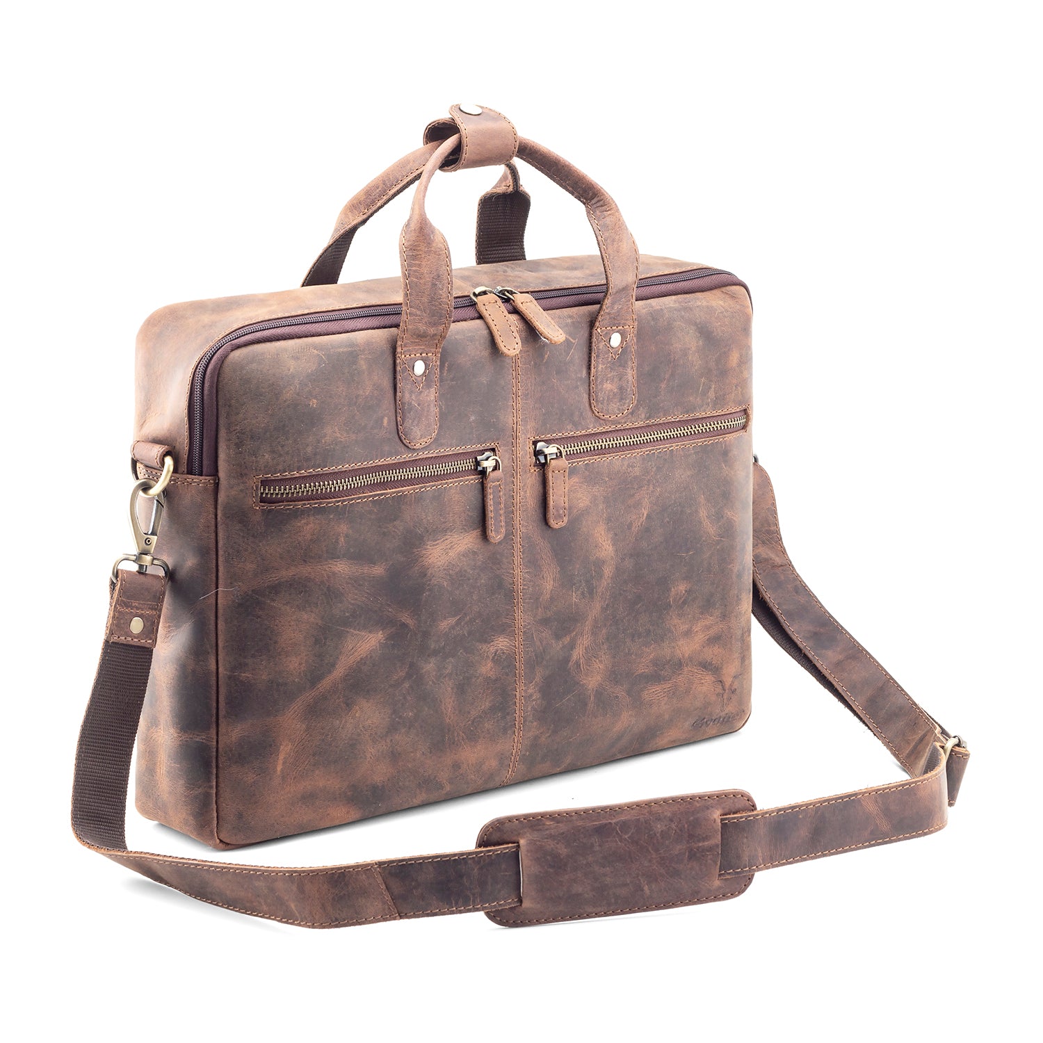 Goatter Hunter Leather 16" Inch Laptop Messenger Bag/Office Bag For Men