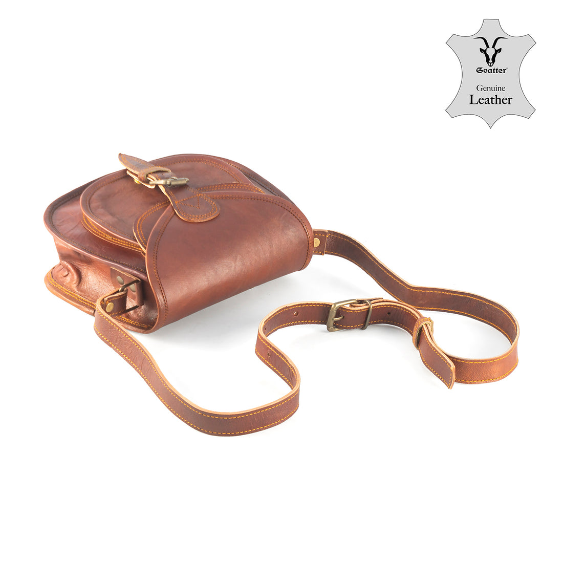 Goatter Genuine Leather Casual Sling Bag for Girls and Women
