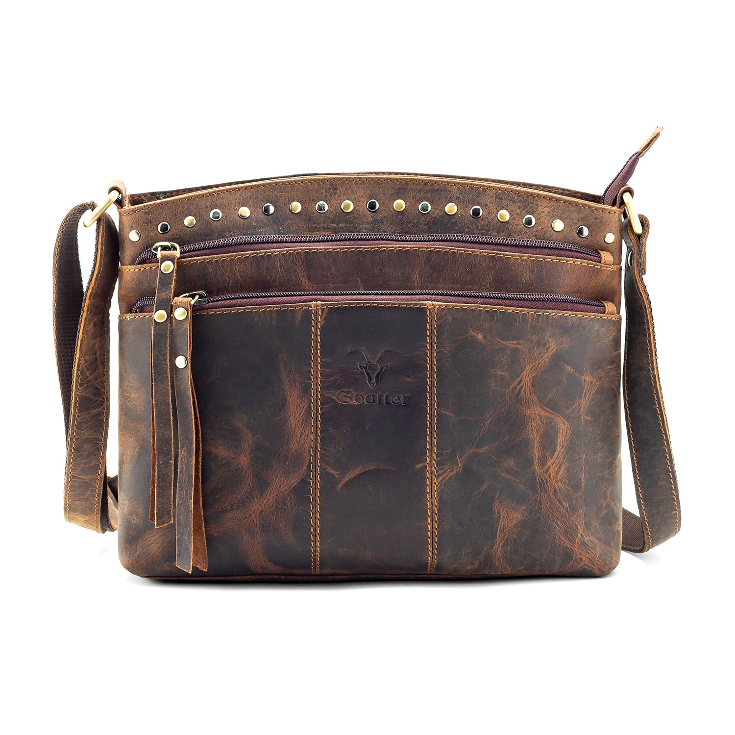 Goatter Hunter Leather Crossbody Bag for Women