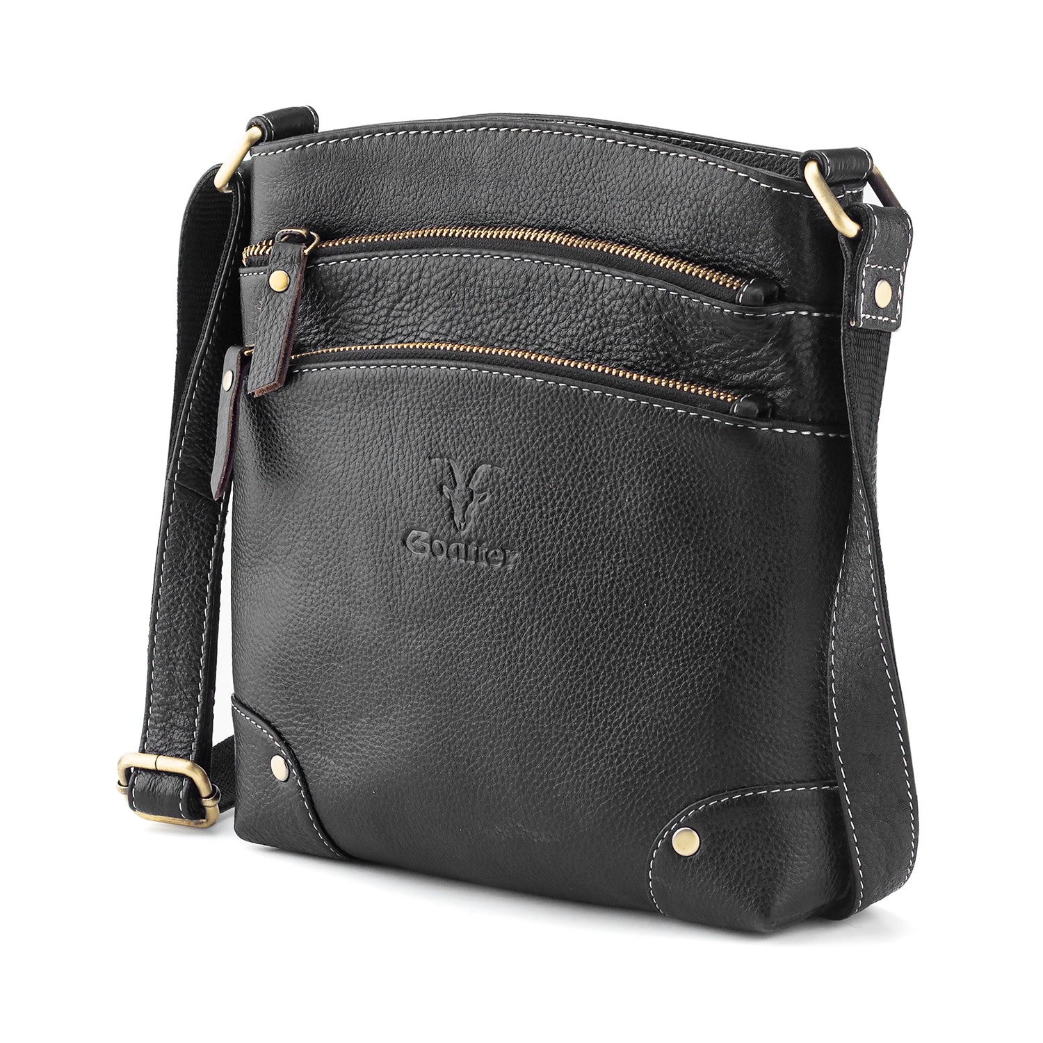 Goatter Hunter Leather 9.5″ Inch Sling Cross-BodyBag for Girls And Women