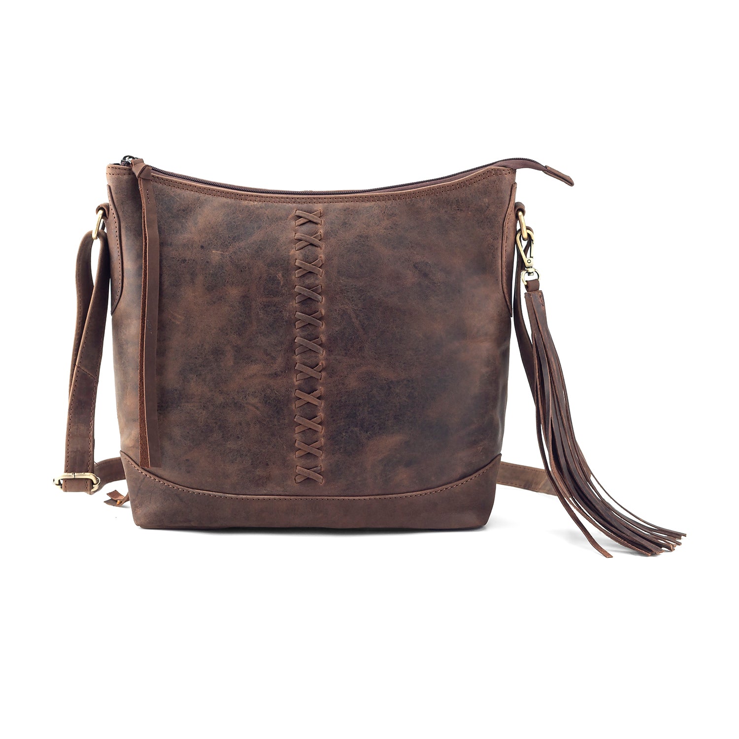 Goatter Hunter Leather 12" Inch Sling Cross-Body bag/Shoulder Bag For Girls And Women