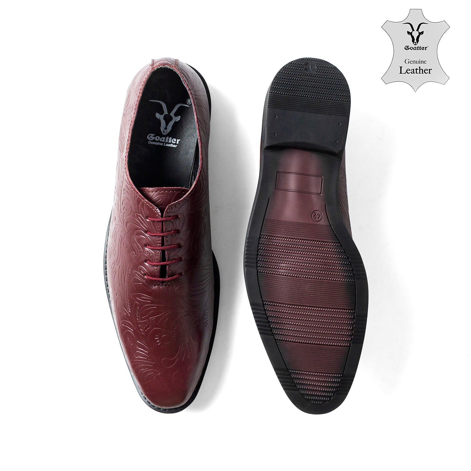 Goatter Genuine Men's Leather Formal Shoe. Cheery