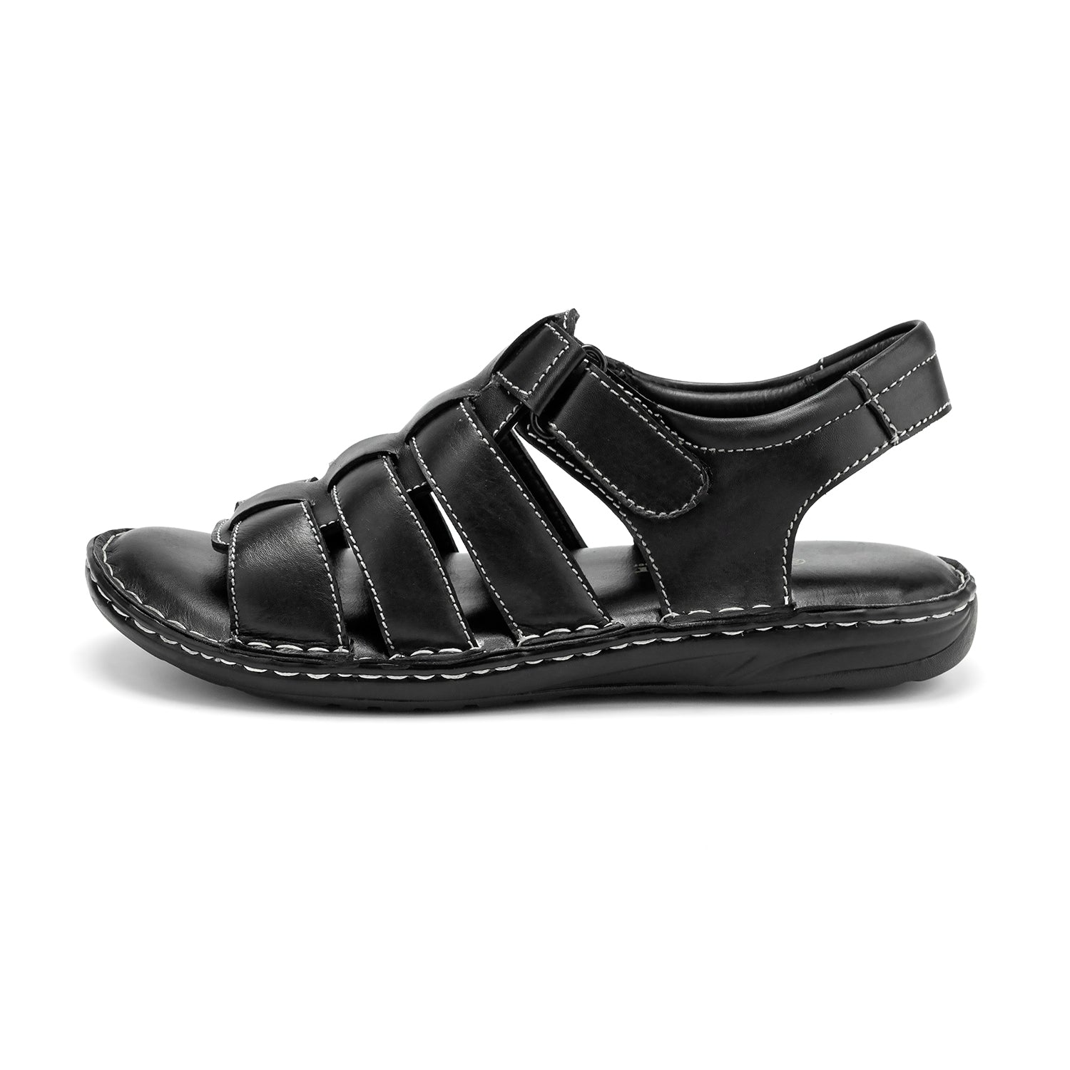 Goatter Mens Casual Closed Toe Leather Outdoor Sandals