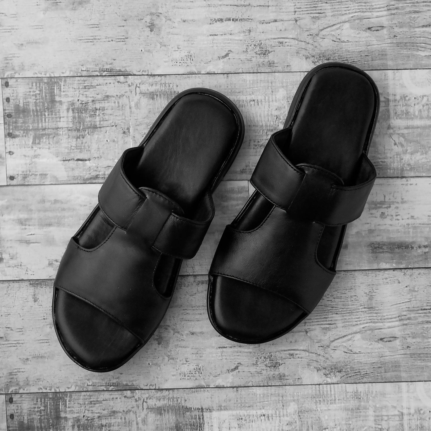Goatter Genuine Leather Slide Slippers