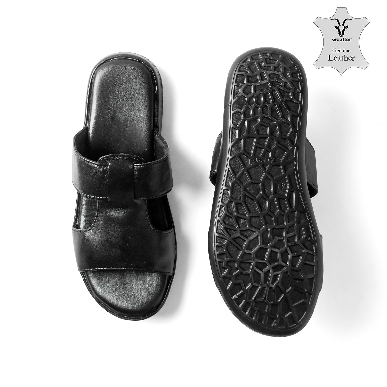 Goatter Genuine Leather Slide Slippers