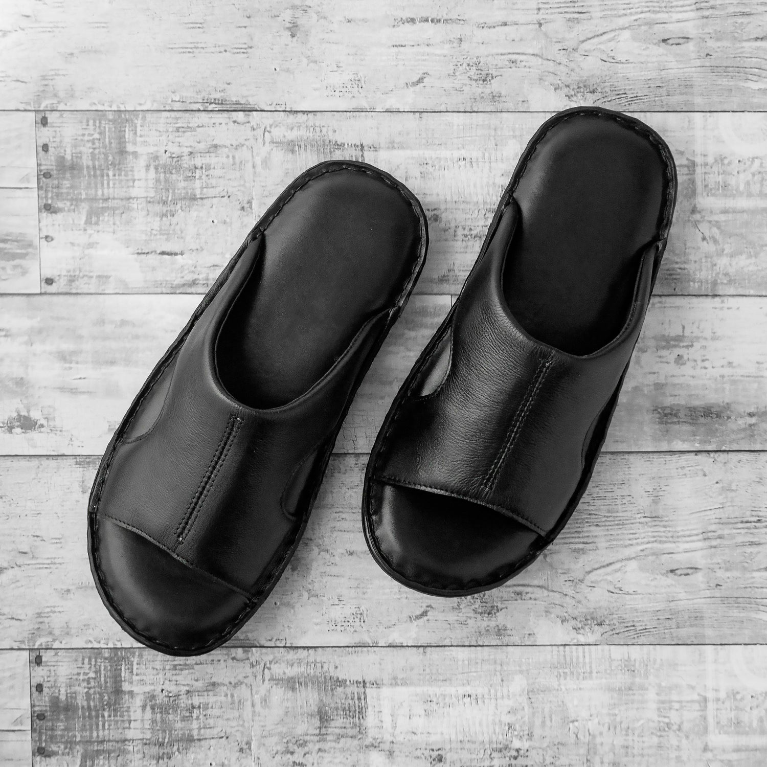 Goatter Genuine Leather Slide Slippers