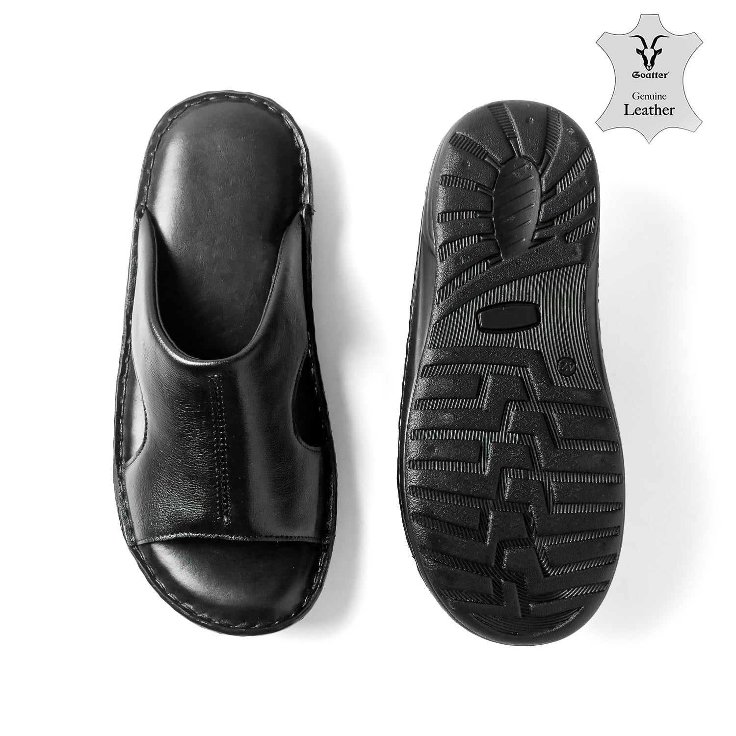 Goatter Genuine Leather Slide Slippers