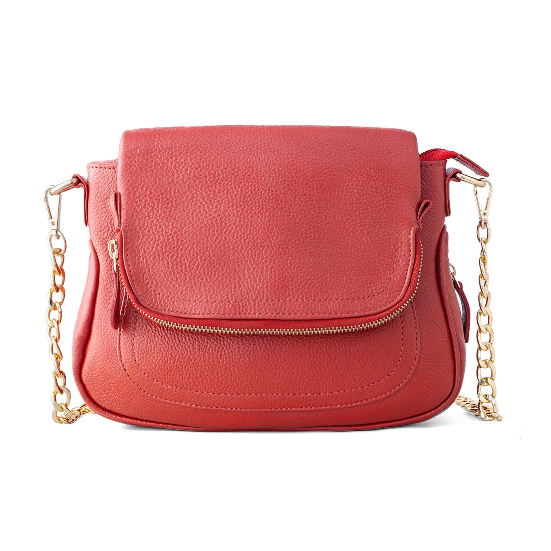 Goatter Women's Genuine Leather Sling Bag | Crossbody Purse with Chain Strap