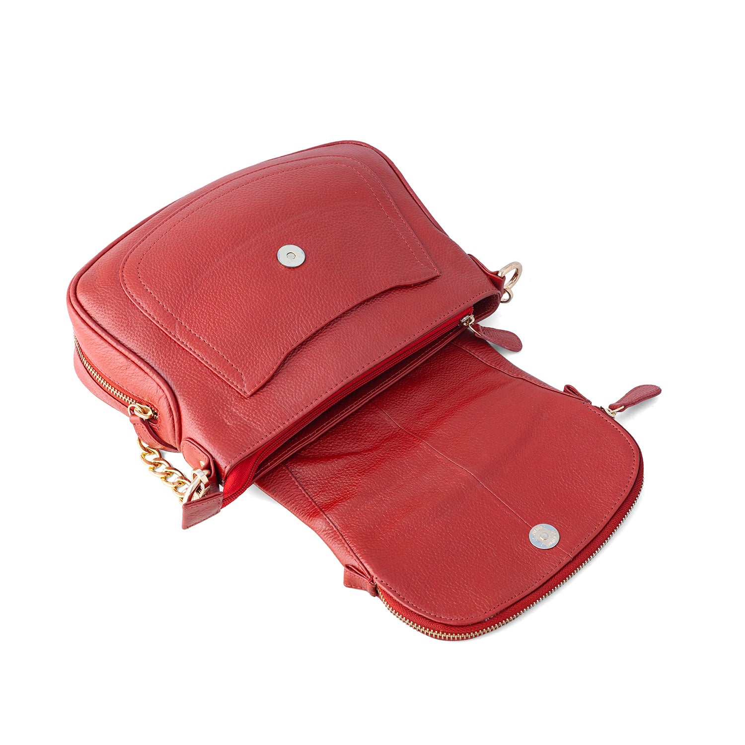 Goatter Women's Genuine Leather Sling Bag | Crossbody Purse with Chain Strap