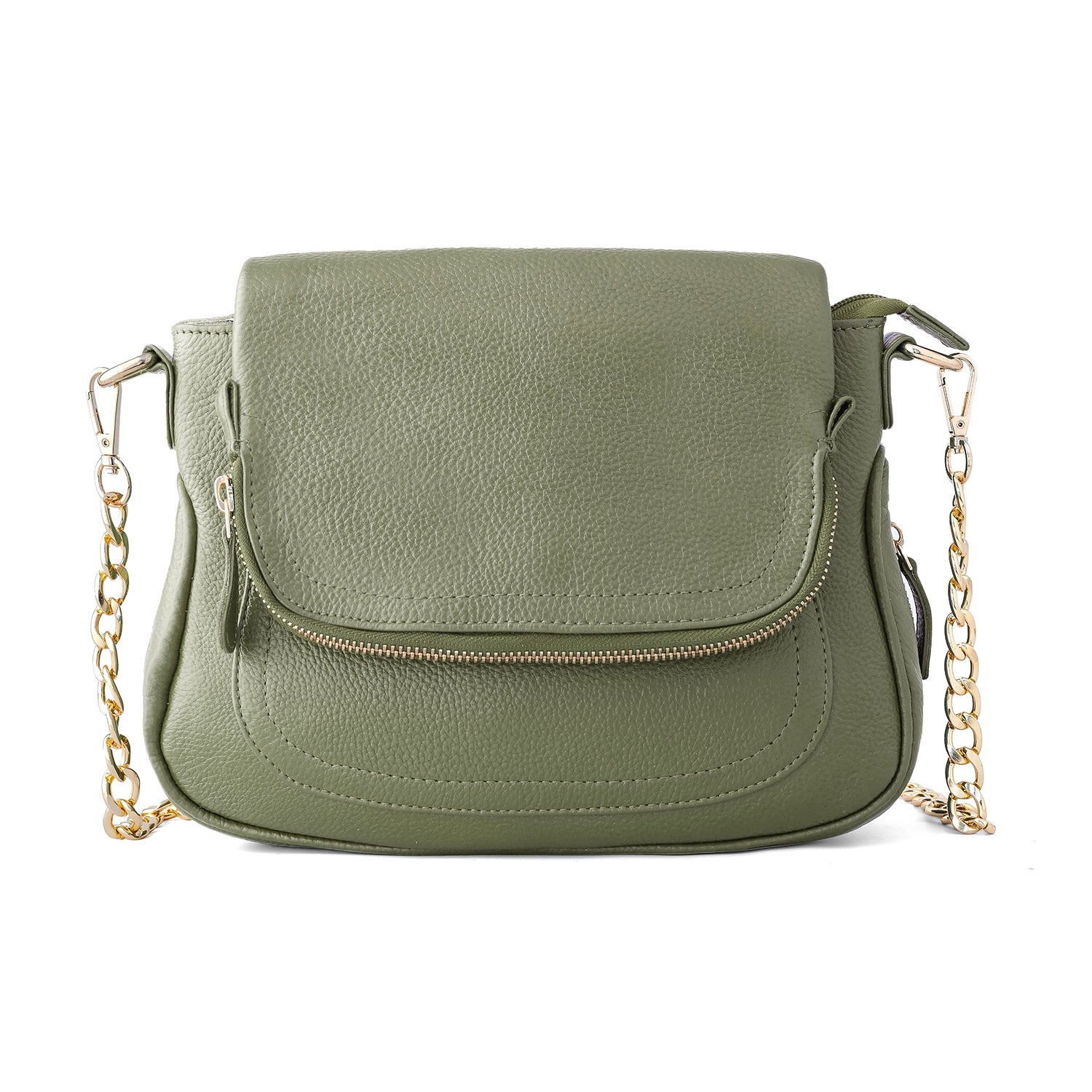 Goatter Women's Genuine Leather Sling Bag | Crossbody Purse with Chain Strap