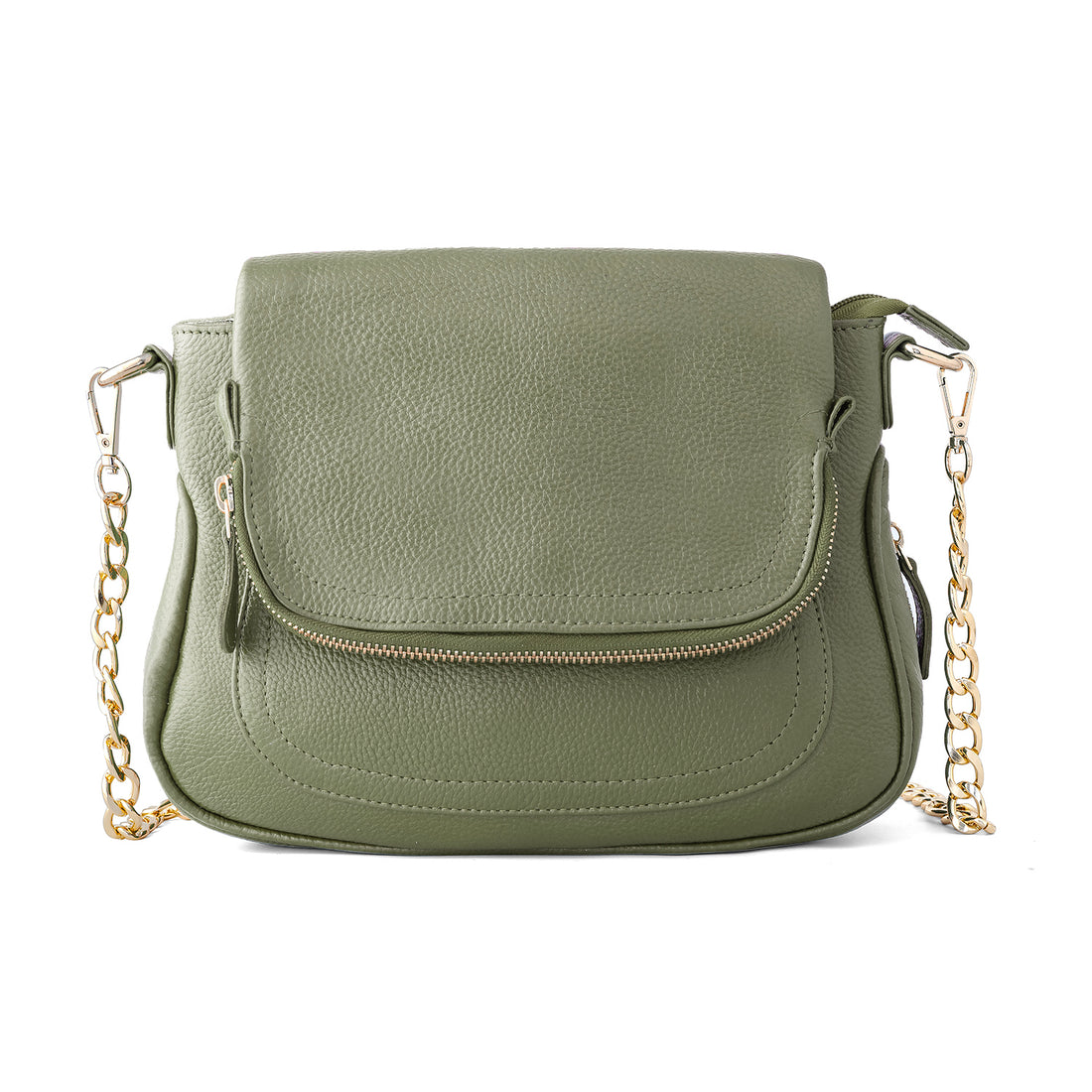 Goatter Women's Genuine Leather Sling Bag | Crossbody Purse with Chain Strap