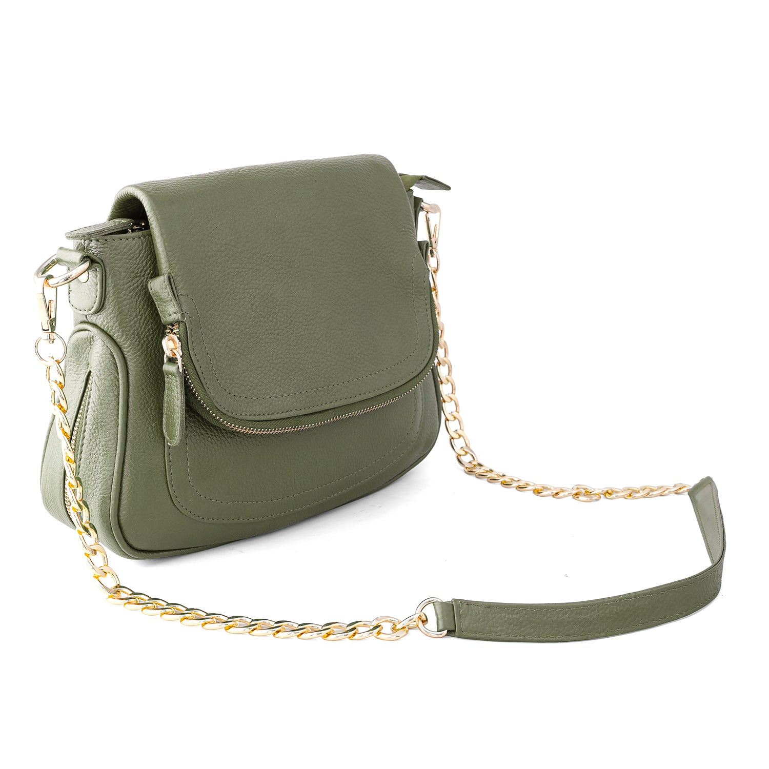 Goatter Women's Genuine Leather Sling Bag | Crossbody Purse with Chain Strap
