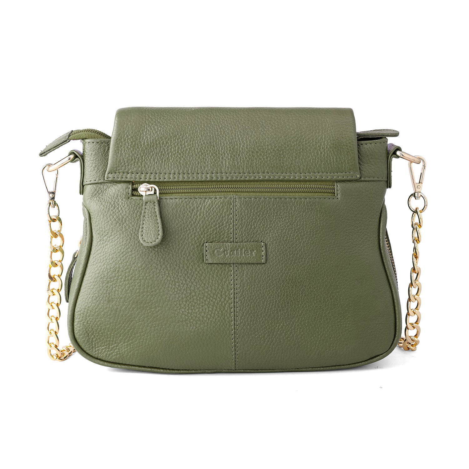 Goatter Women's Genuine Leather Sling Bag | Crossbody Purse with Chain Strap