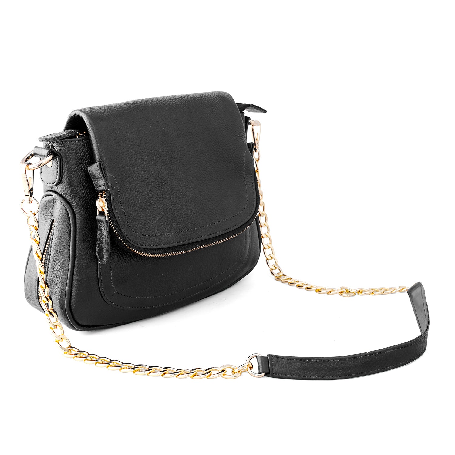 Goatter Women's Genuine Leather Sling Bag | Crossbody Purse with Chain Strap
