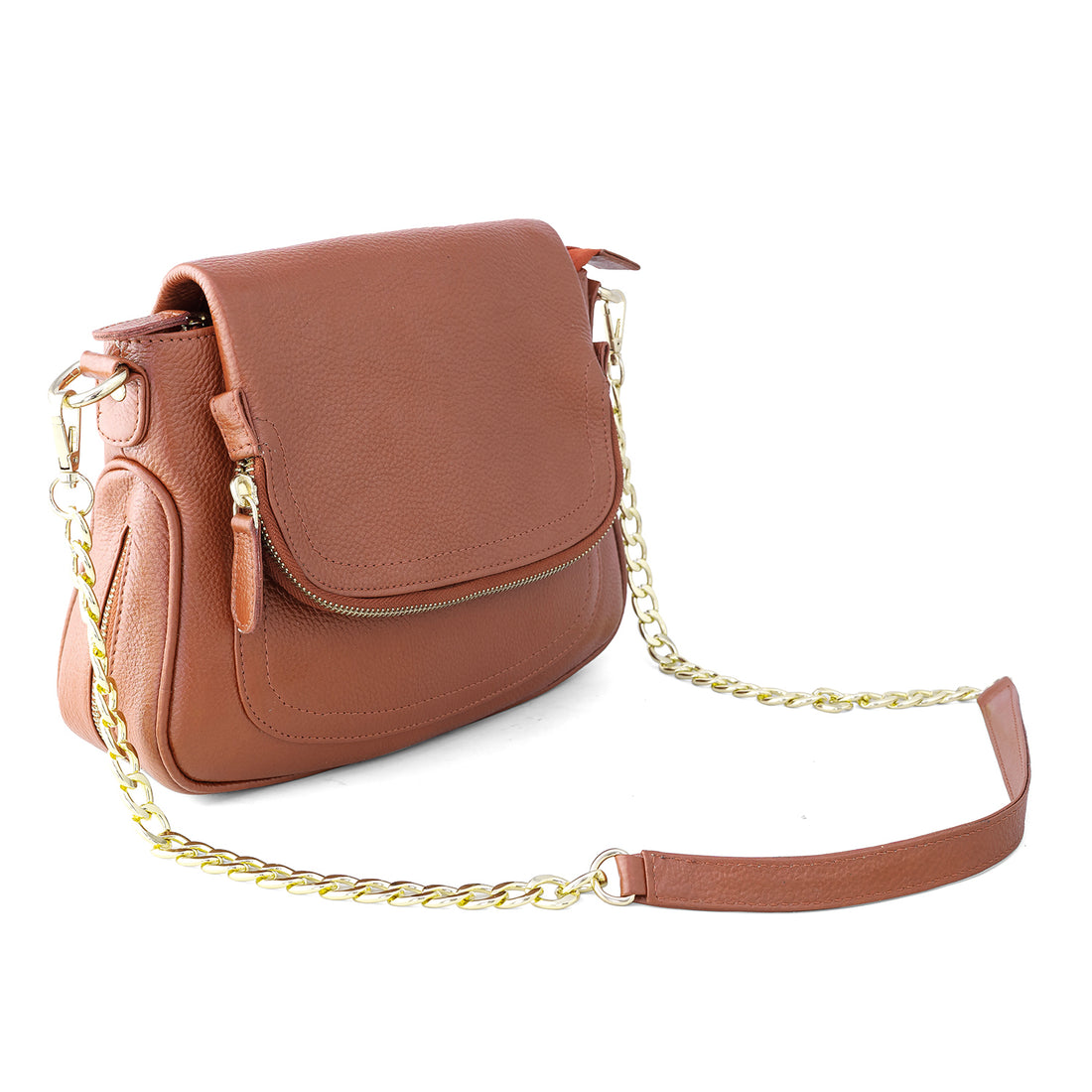 Goatter Women's Genuine Leather Sling Bag | Crossbody Purse with Chain Strap