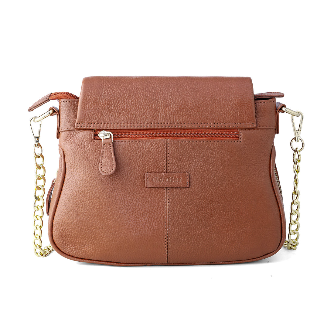 Goatter Women's Genuine Leather Sling Bag | Crossbody Purse with Chain Strap