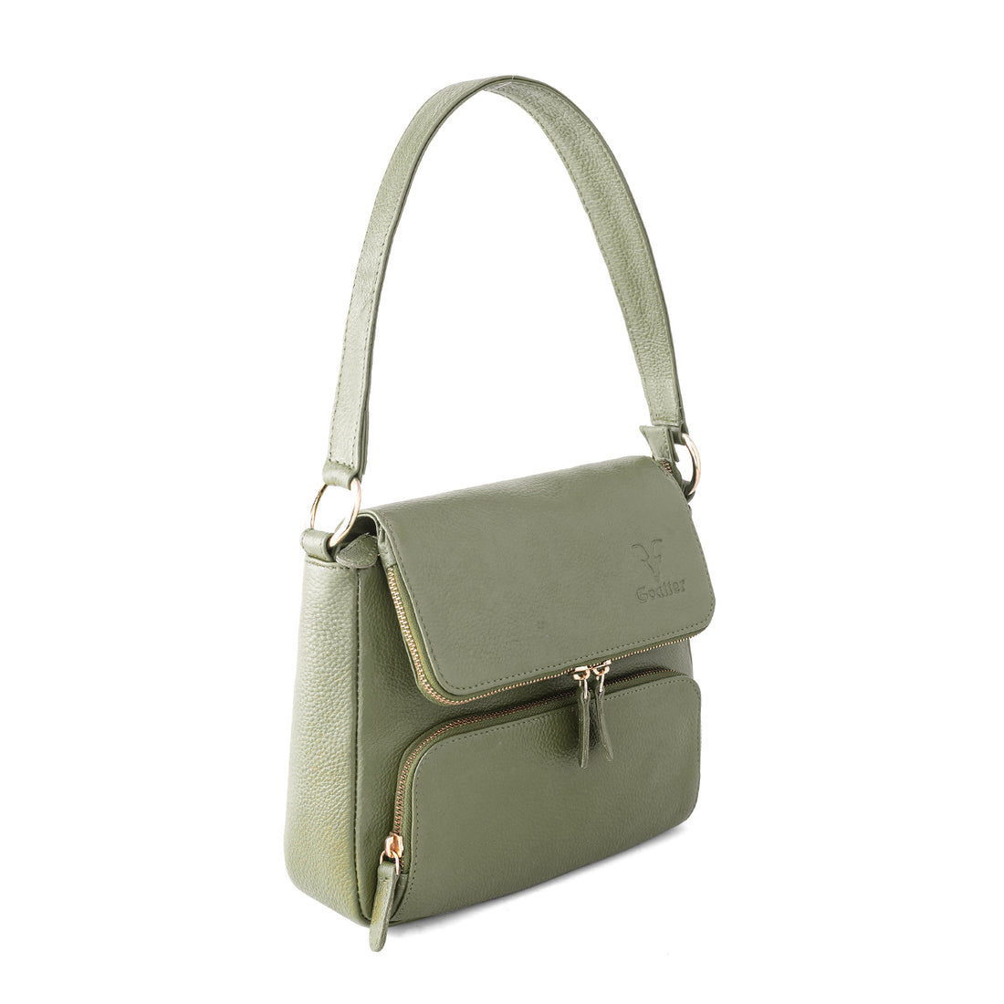 Goatter Genuine Leather Shoulder Bag for Women | Stylish Sling Handbag with Multiple Zip Pockets & | Everyday Office & Travel Purse