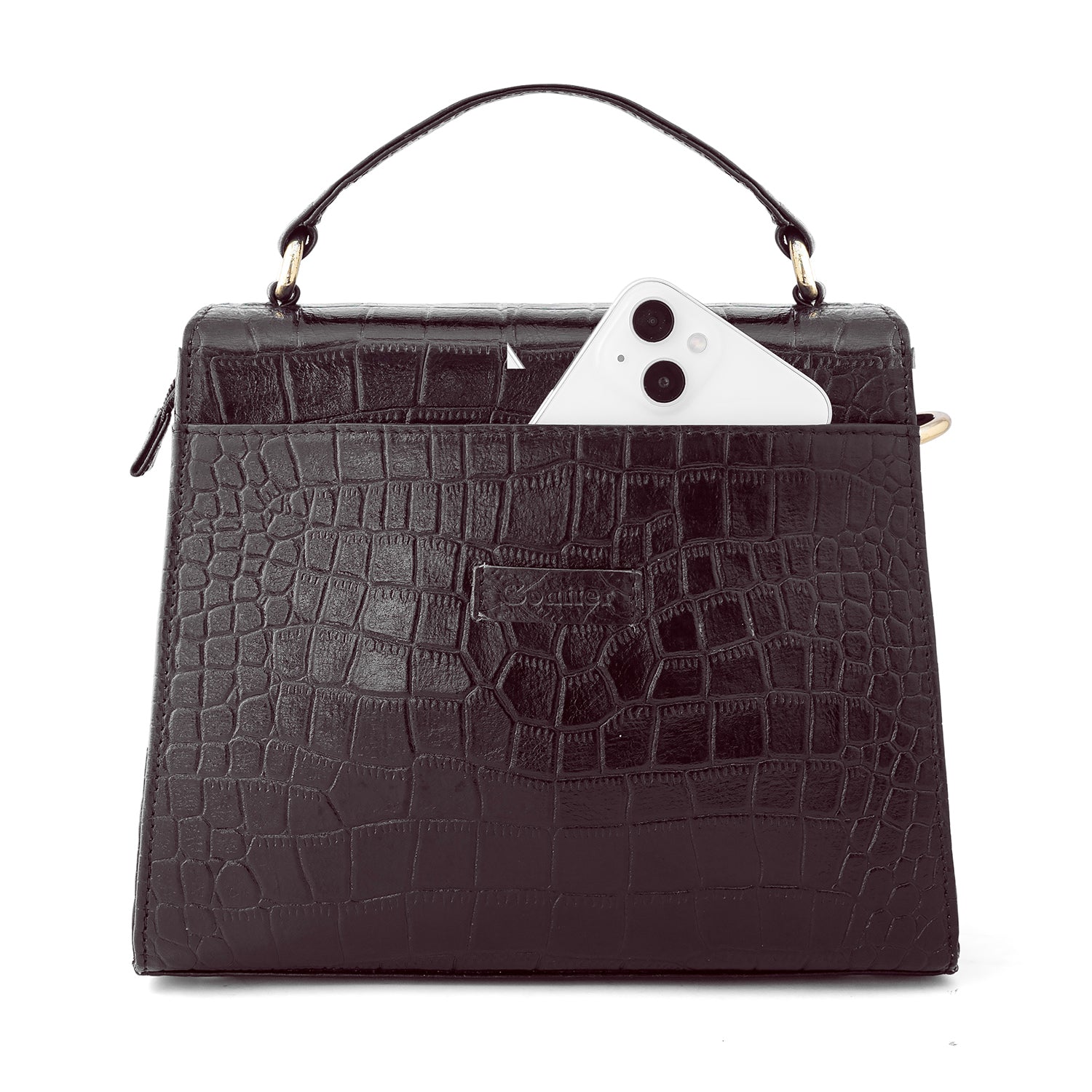 Goatter Genuine Leather Handbag for Women | Luxury Crocodile Texture Satchel Bag