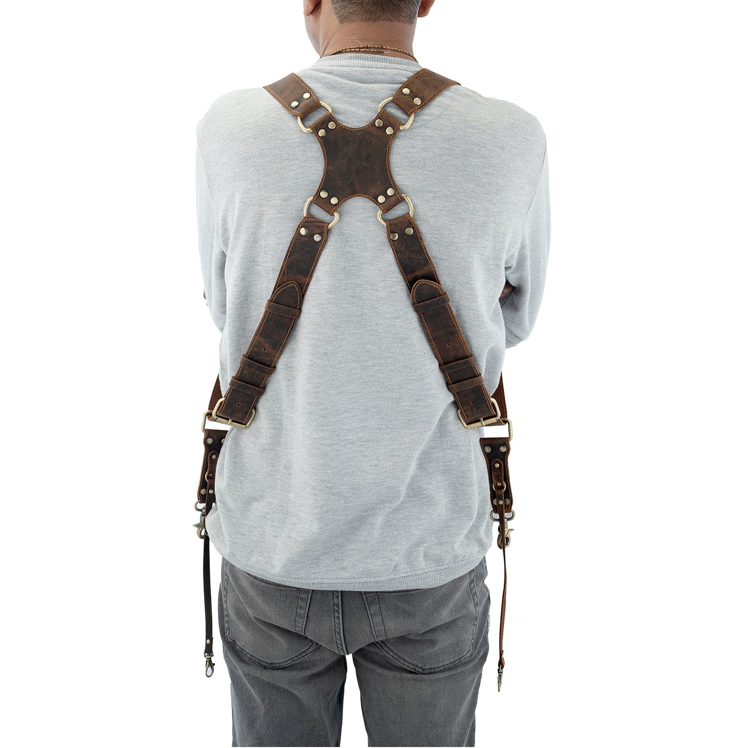 Goatter Hunter Leather Dual Camera Shoulder Strap For Photographers