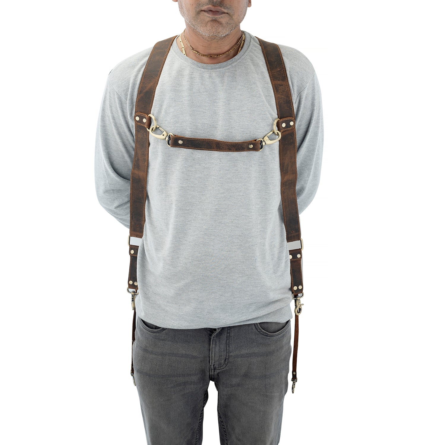 Goatter Hunter Leather Dual Camera Shoulder Strap For Photographers