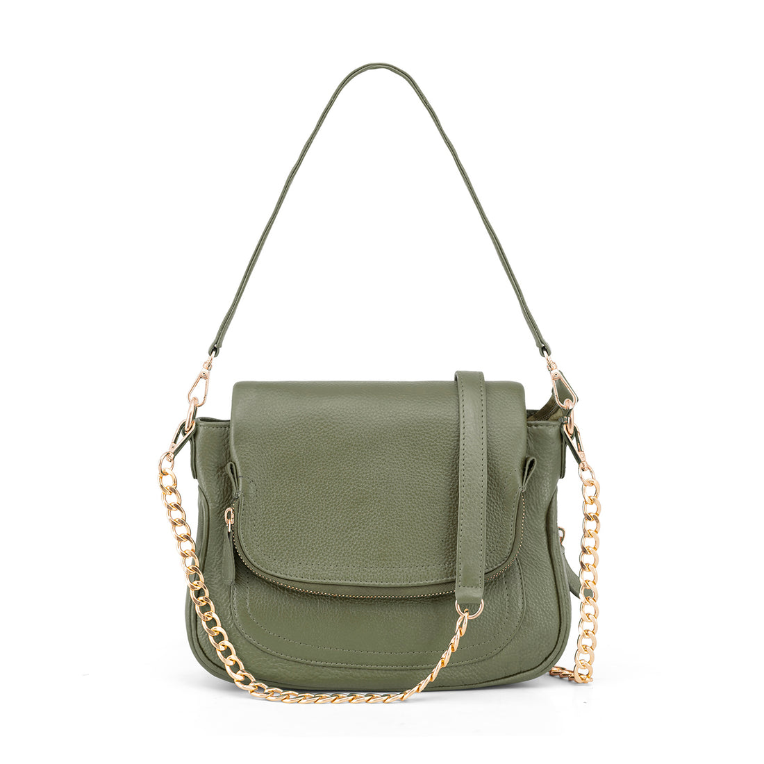 Goatter Women's Genuine Leather Sling Bag | Crossbody Purse with Chain Strap