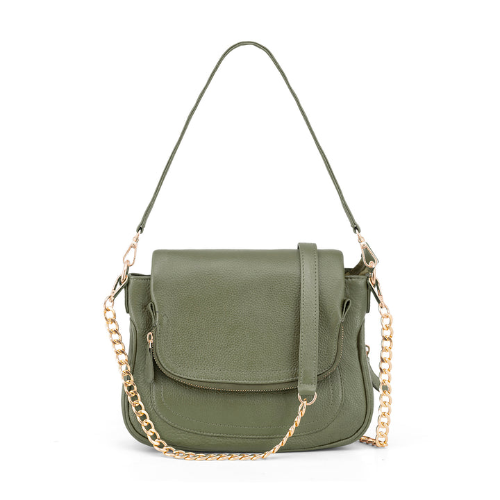 Goatter Women's Genuine Leather Sling Bag | Crossbody Purse with Chain Strap