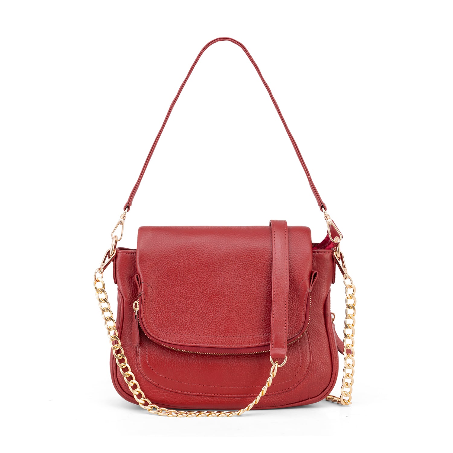 Goatter Women's Genuine Leather Sling Bag | Crossbody Purse with Chain Strap