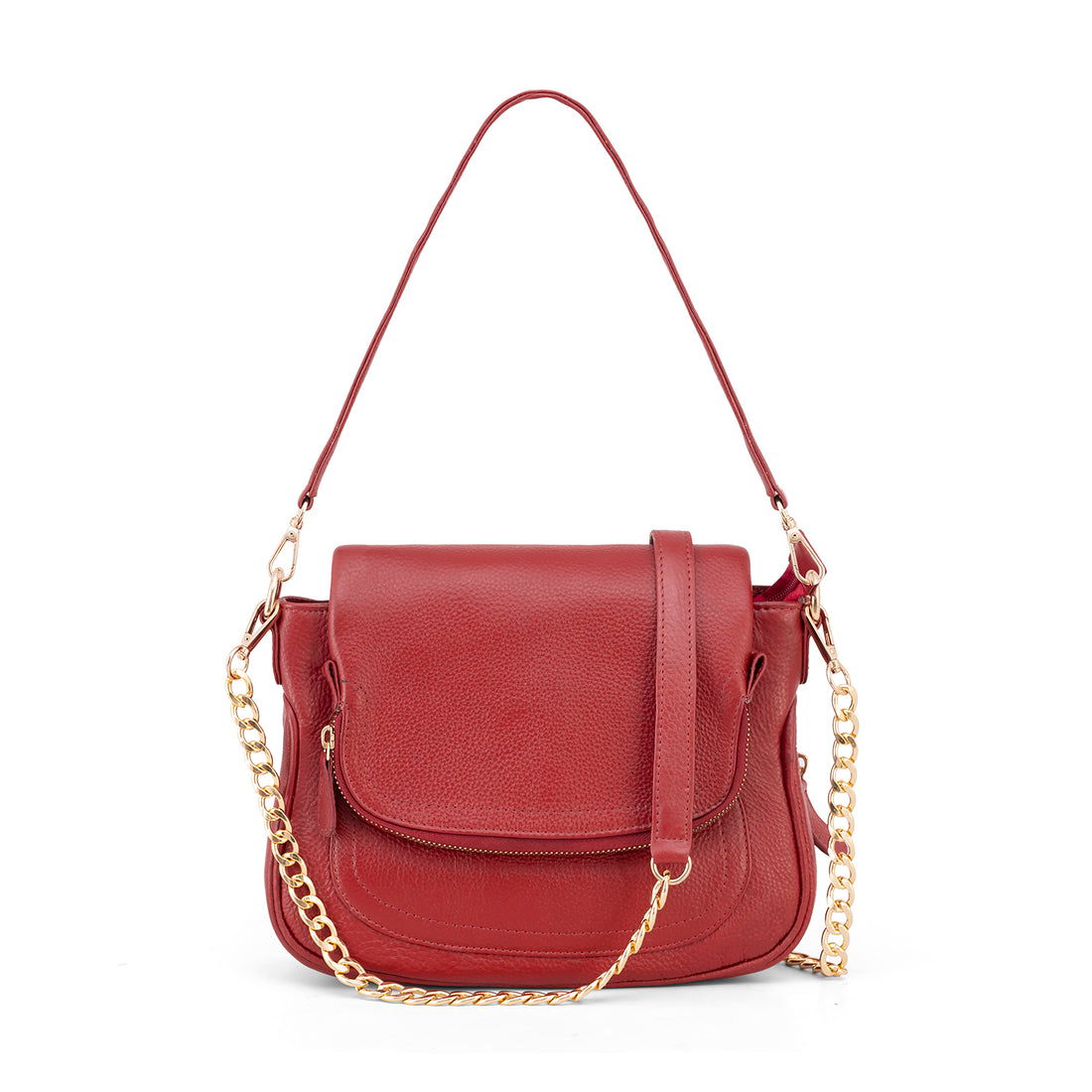 Goatter Women's Genuine Leather Sling Bag | Crossbody Purse with Chain Strap